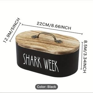 Wooden Decorative Bathroom Storage Basket,  shark week